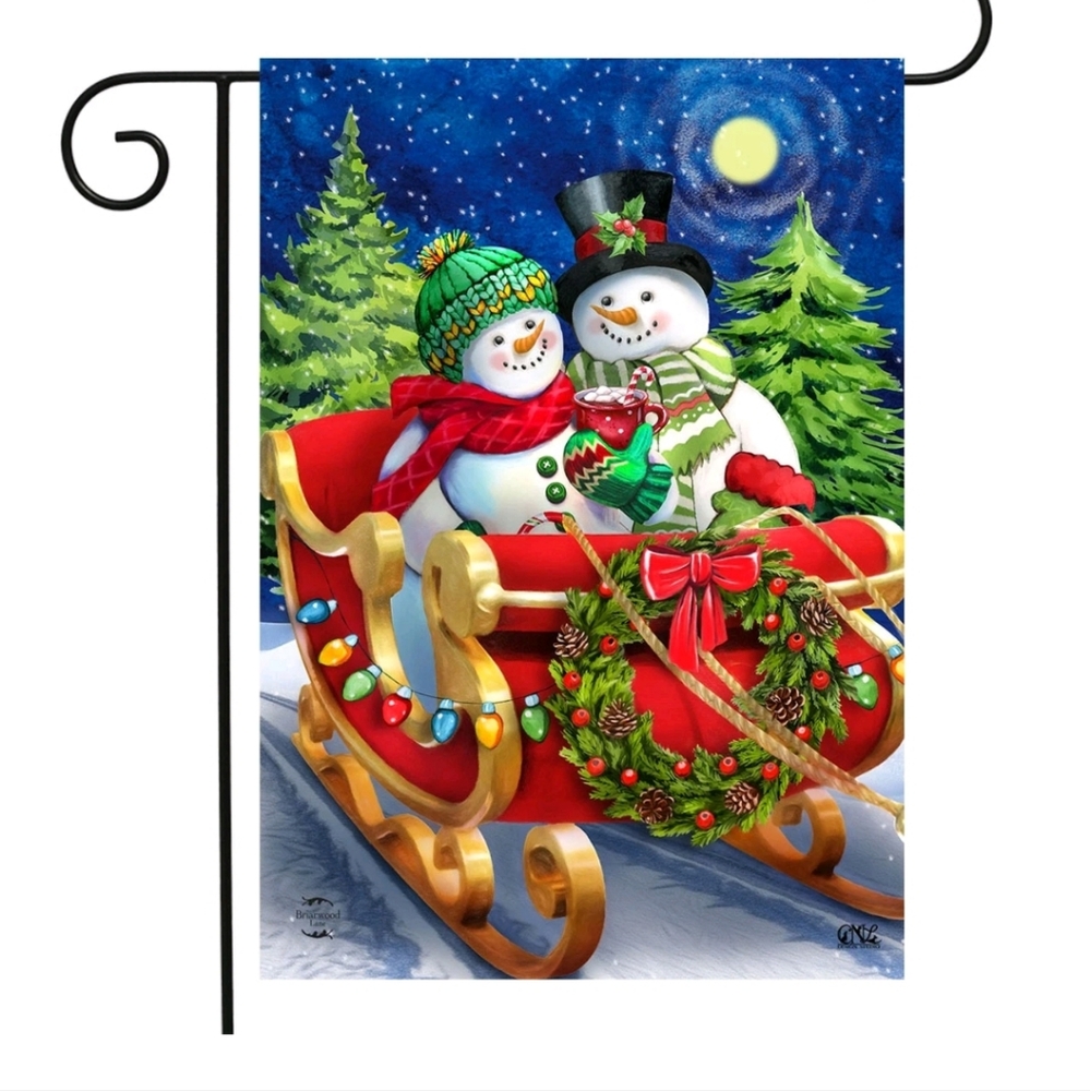 Briarwood Lane Dashing Through The Snow Graden Flag..